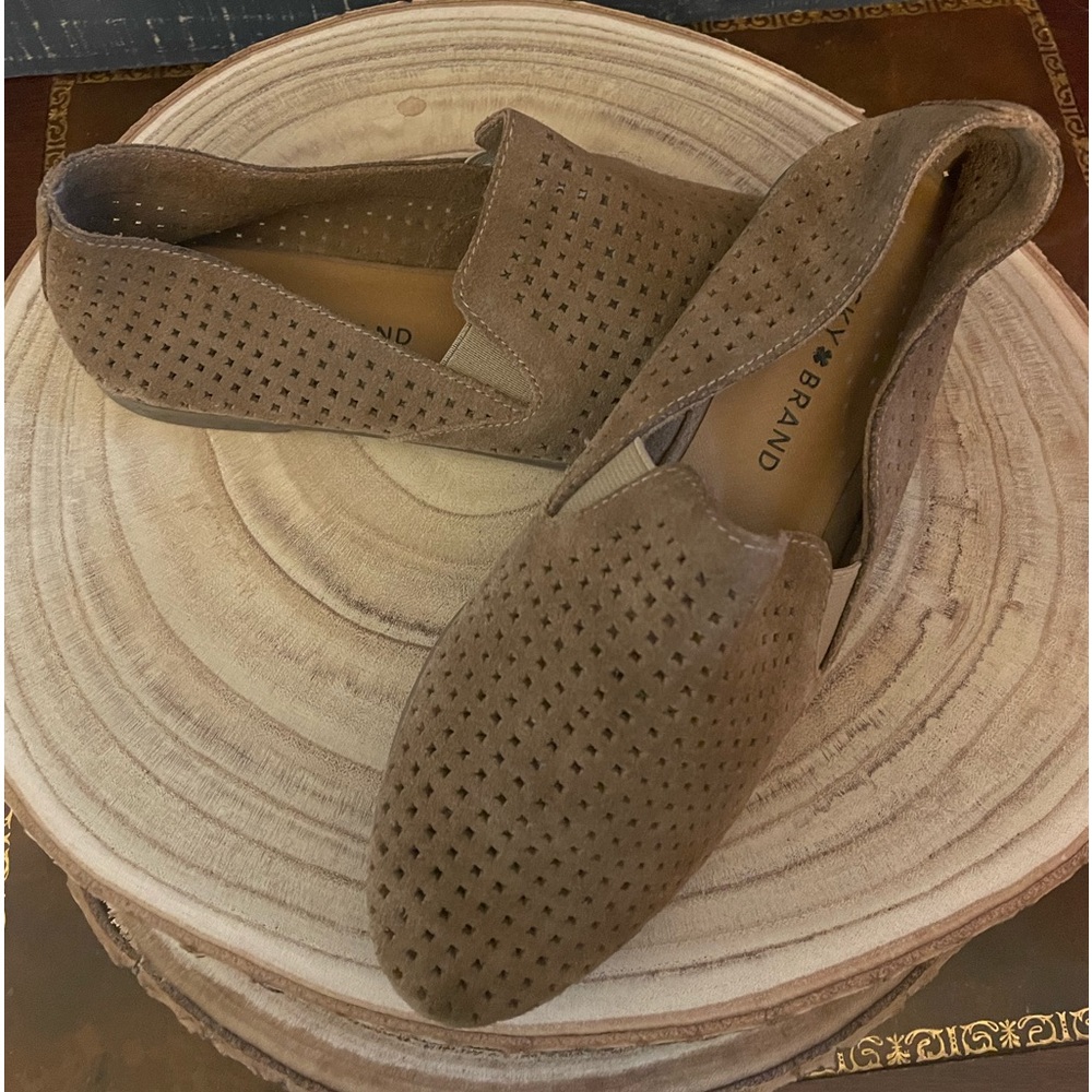 Lucky Brand Brown Perforated Loafers